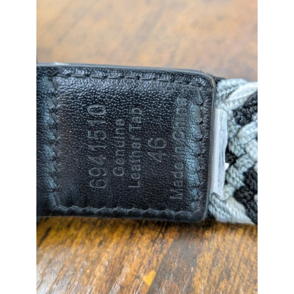 Greg Norman Black, Gray & White Stretchy Web Golf Belt - Men's Size 46